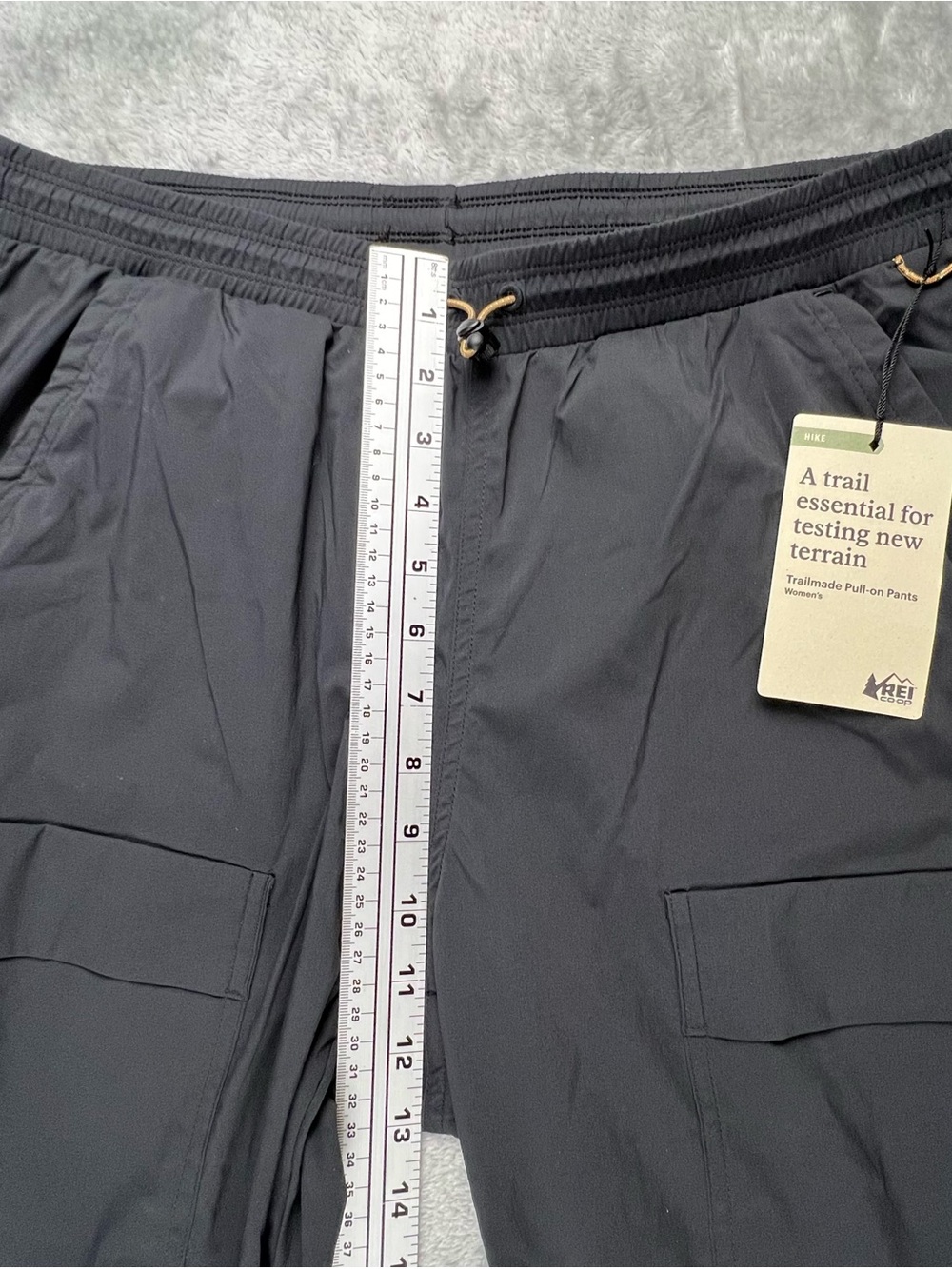 REI Trail Made Pant Women's Large Black Outdoor Hiking Tapered Trailmade Pull On - Picture 4 of 9